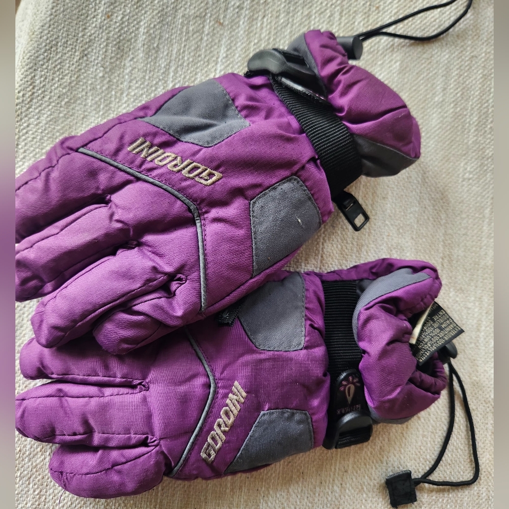 Juniors Purple and Gray Gordini Gloves